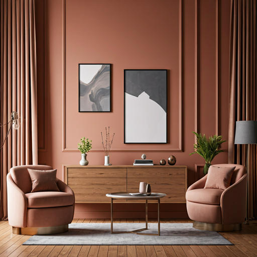 モノクロームのインテリア空間